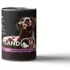LANDOR Повноцінний збалансований вологий корм для собак всіх порід ягня з індичкою 0,4 кг