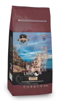 LANDOR  Повнораціонний сухий беззерновий корм для дорослих котів Індичка з бататом 10 кг