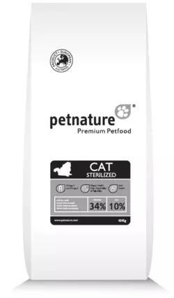 PET NATURE Сбалансированный сухой корм для стерилизованных котов 2кг