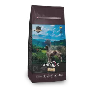 LANDOR Повнораціонний сухий корм для дорослих собак всіх пород Ягня з рисом 1 кг